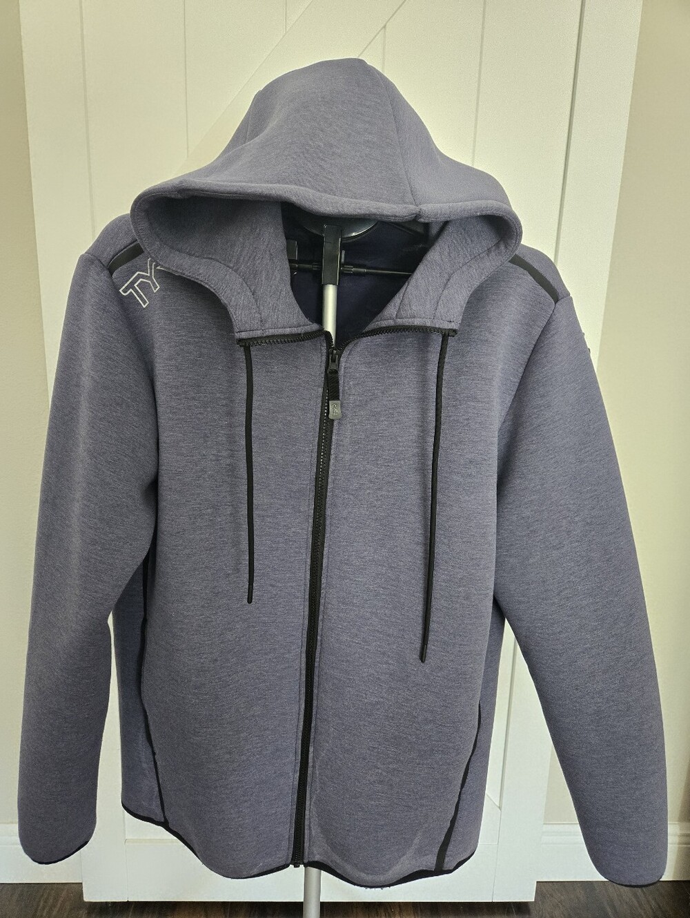 TYR Men's ELITE TEAM Full Zip Hoodie Blue L